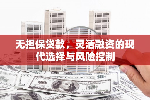 老河口无担保贷款，灵活融资的现代选择与风险控制