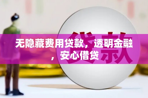 老河口无隐藏费用贷款，透明金融，安心借贷