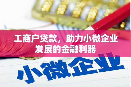 老河口工商户贷款，助力小微企业发展的金融利器