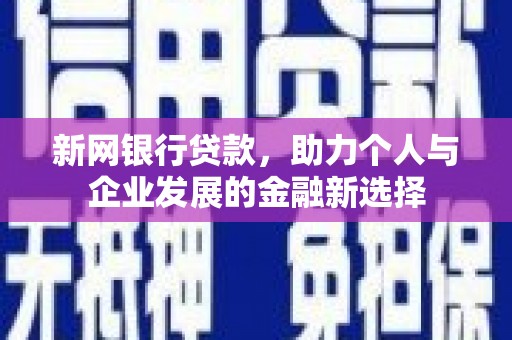 老河口新网银行贷款，助力个人与企业发展的金融新选择