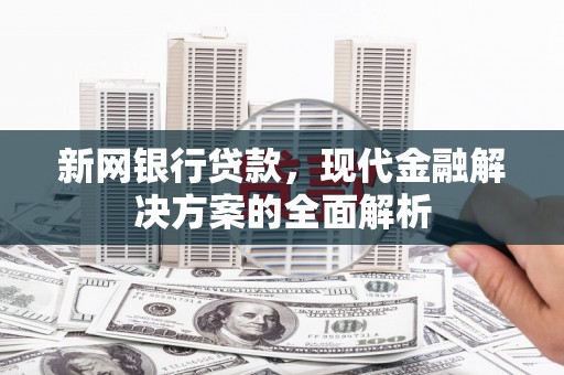 老河口新网银行贷款，现代金融解决方案的全面解析