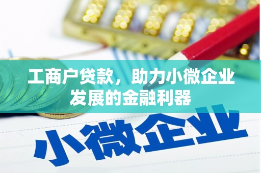 老河口工商户贷款，助力小微企业发展的金融利器