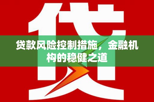 老河口贷款风险控制措施，金融机构的稳健之道