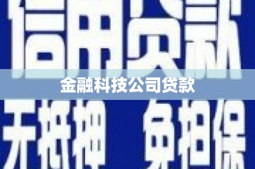 老河口金融科技公司贷款