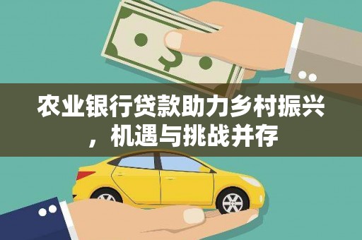 老河口农业银行贷款助力乡村振兴，机遇与挑战并存