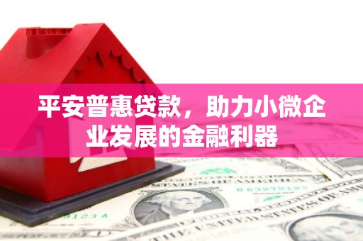老河口平安普惠贷款，助力小微企业发展的金融利器